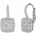 1.23 TCW White Gold Diamond Halo Pave Square Earrings E21965W - image 3