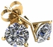 2 TCW Diamond Stud Solid 14k Yellow Gold Earrings 3ME200Y - image 0