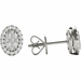 .31 TCW White Gold Diamond Halo Pave Earrings E20237W - image 0