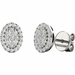.31 TCW White Gold Diamond Halo Pave Earrings E20237W - image 1