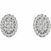 .31 TCW White Gold Diamond Halo Pave Earrings E20237W - image 2