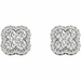 .63 TCW White Gold Diamond Pave Halo Flower Stud Earrings E21974W - image 2