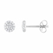 Diamond Cluster Earrings, 0.45 Carat on Solid 18k White Gold E145WDIA - image 2