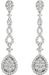 Diamond Earrings, .58 Carat Diamonds on Solid 18k White Gold E20251W - image 1