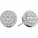 Diamond Halo Pave Earrings, 0.43 Carat on Solid 18k White Gold E20236W - image 3