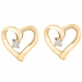 Diamond Heart Earrings, .05 Carat on 14k Yellow Gold E005HT1Y - image 1