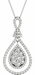 Diamond Oval Pendant, 1.03 Carat on 18k White Gold P20245W - image 0