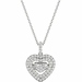 Fluttering Diamond Heart Pendant on White Gold P21958W - image 0