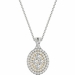 Diamond Pendant, .66 Carat on Solid 18k White & Yellow Gold P21951WY - image 0