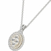 Diamond Pendant, .66 Carat on Solid 18k White & Yellow Gold P21951WY - image 3