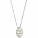 Diamond Pendant, .83 Carat on Solid 18k White & Yellow Gold P21953WY - image 1