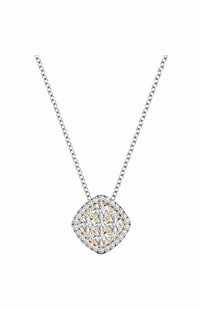 Diamond Pendant, .83 Carat on Solid 18k White & Yellow Gold P21953WY
