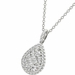 Diamond Pendant, .87 Carat on Solid 18k White Gold P21960W - image 3