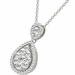 Diamond Pendant, .90 Carat on Solid 18k White Gold P21966W - image 3