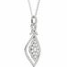 Diamond Pendant, .95 Carat on Solid 18k White Gold P21955W - image 1
