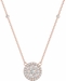 Diamond Round Pendant, .56 Carat on 18k Rose Gold P20242R - image 0