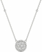 Diamond Round Pendant, .56 Carat on Solid 18k White Gold P20242W - image 0