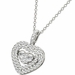 Fluttering Diamond Heart Pendant on White Gold P21958W - image 3