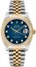 Rolex Datejust 36 Vignette Blue Dial Gold & Steel Diamond Watch 16233 - image 0