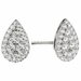 .33 TCW Solid 18k White Gold Diamond Halo Pave Earrings E20238W - image 3