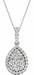 Diamond Oval Pendant, .81 Carat on 18k White Gold P20249W - image 0
