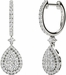 Diamond Earrings, 1.45 Carat Diamonds on Solid 18k White Gold E20240W - image 0