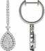 Diamond Earrings, 1.45 Carat Diamonds on Solid 18k White Gold E20240W - image 2