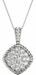 Diamond Square Pendant, 1.41 Carat on Solid 18k White Gold P20246W - image 0