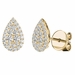 .33 TCW Yellow Gold Diamond Halo Pave Earrings E20238Y - image 1