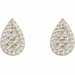 .33 TCW Yellow Gold Diamond Halo Pave Earrings E20238Y - image 2